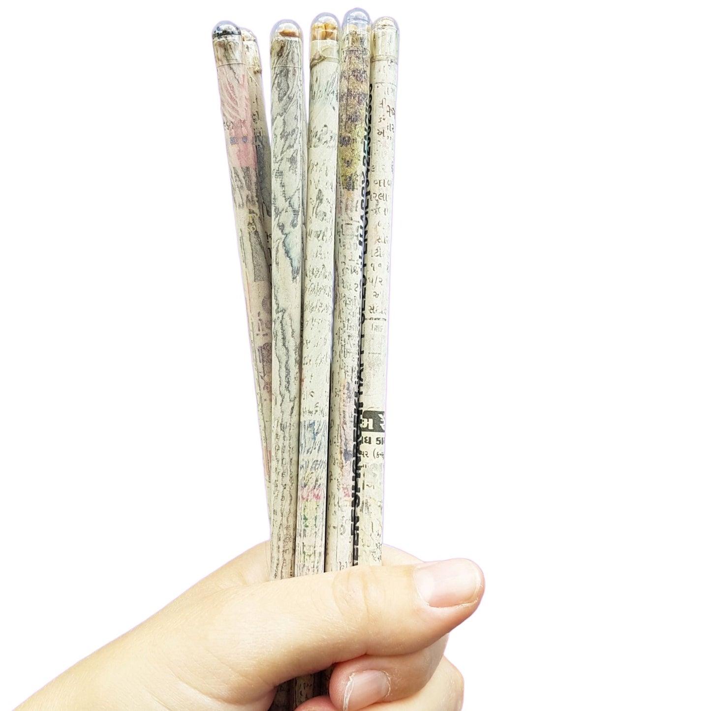 Upcycled Newspaper Pencils