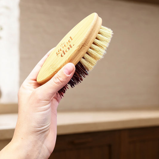 Bamboo brush with coconut and sisal bristles