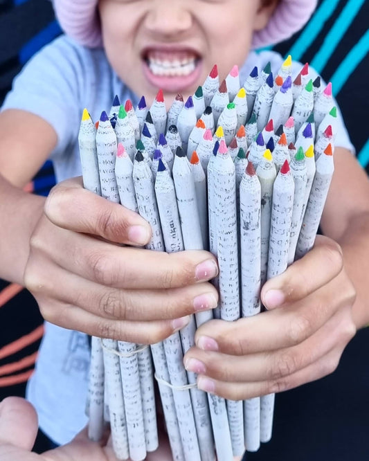 Upcycled Newspaper Pencils