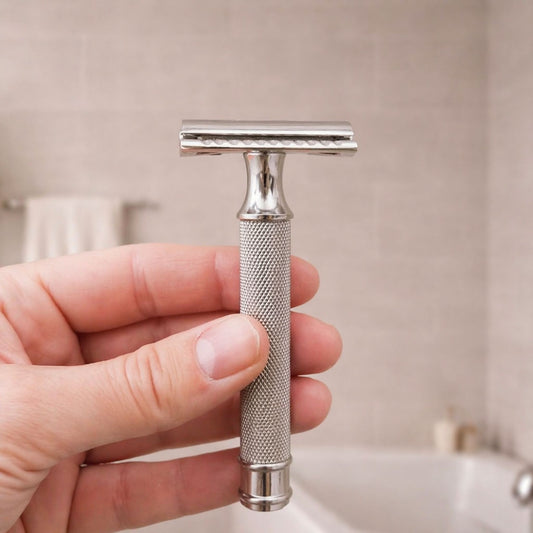 Reusable Stainless Steel Razor and 5 x blades