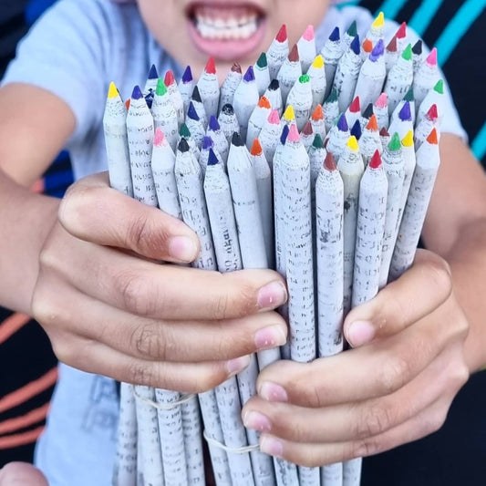 Upcycled Newspaper Pencils